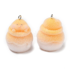 Флокированные подвески из непрозрачной смолы&nbsp;RESI-F064-A17