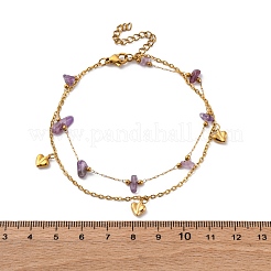 Многорядные браслеты-цепочки из нержавеющей стали 304 в стиле бохо&nbsp;BJEW-Z088-01D-G