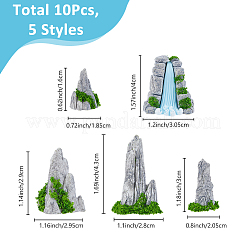 10 шт. 5 стиля смоляных горных украшений AJEW-FH0005-11