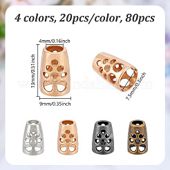 80 шт. 4-цветные литые наконечники для шнура&nbsp;FIND-GA0005-24