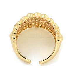 Открытое кольцо-манжета из прозрачного кубического циркония RJEW-L121-028G