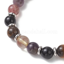 2 шт. эластичные браслеты из натуральных бусин ауралита&nbsp;BJEW-JB13152