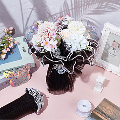 Плиссированная полиэстеровая сетка подарочная упаковка букет упаковка на день святого валентина DIY-UN0006-65A