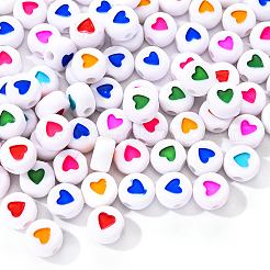 Белые непрозрачные акриловые бусины&nbsp;SACR-YW0001-15