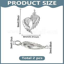 2шт латунные подвески из кубического циркония с микро-паве&nbsp;ZIRC-LP0001-54