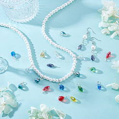 72шт 12 стильные стеклянные подвески PALLOY-GA00047