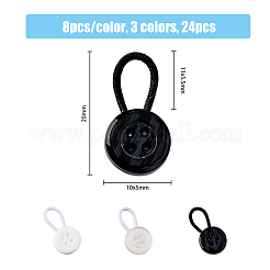 24 шт. 3-х цветные эластичные кнопки для удлинителя талии BUTT-FH0001-003