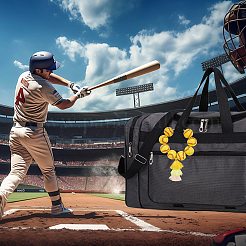 Деревянные бейсбольные бусины подвесные украшения HJEW-SW00126