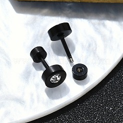 Плоские круглые хрустальные беруши со стразами EJEW-H105-21EB-B