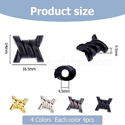 16 шт. 4-х цветные литые подвески для шнурков&nbsp;FIND-HS0001-17