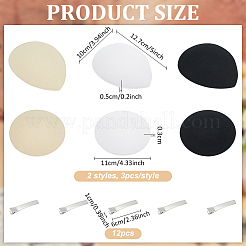 6 шт. основа для шляпы-вуалировщика из ткани ЭВА в виде капли для шляпного магазина AJEW-FG0005-05