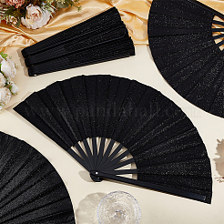 Блестящие пластиковые декоративные складные веера&nbsp;AJEW-WH0270-865
