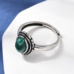 Натуральные малахитовые пальцевые кольца RJEW-A084-08AS-08