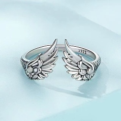 Простые стильные милые 925 стерлинговое серебро крылышки манжеты кольца FS-WG9C3E6-01