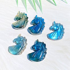 Резные фигурки целебных единорогов из натурального лабрадорита PW-WG81184-01