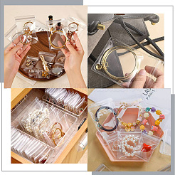 50 шт. прозрачные пластиковые пакеты для хранения ювелирных изделий с застежкой-молнией&nbsp;ABAG-GF0001-37