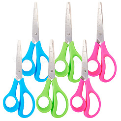 6 шт. мини-ножницы из нержавеющей стали с пластиковой ручкой 3 цветов&nbsp;TOOL-TA0001-10