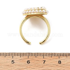 Перстни из абс-пластика с жемчугом RJEW-L128-02G