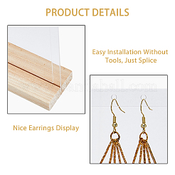 1 комплект вертикальных прозрачных акриловых подставок для сережек с 10 отверстиями ODIS-FH0001-16