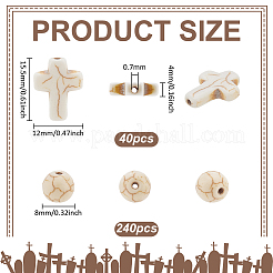280шт 2 стиля окрашенные синтетические бирюзовые бусины G-PH0003-25B