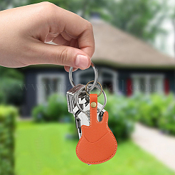 Кожаный брелок для медиатора&nbsp;AJEW-WH20816-061AB-03