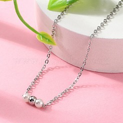 Ожерелья из нержавеющей стали 304 с цепочкой из троса&nbsp;NJEW-A045-09P