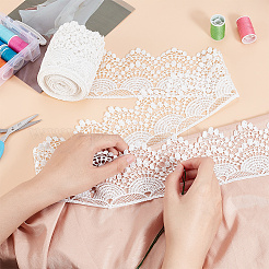 4.8~5 ярд кружевной отделки из полиэстера&nbsp;OCOR-FG0001-81B