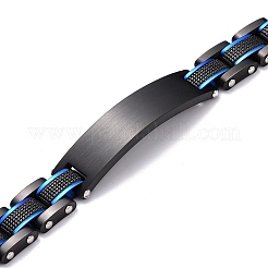 Браслет из прямоугольных звеньев из нержавеющей стали 304 с ионным покрытием (IP)&nbsp;BJEW-B056-01