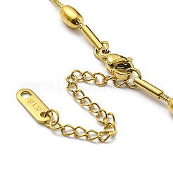 Браслет-спутник из нержавеющей стали 304 с двухслойной цепочкой&nbsp;LS-BJEW-K235-02G