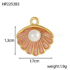Подвески из нержавеющей стали 304 с эмалью STAS-OY003-29G