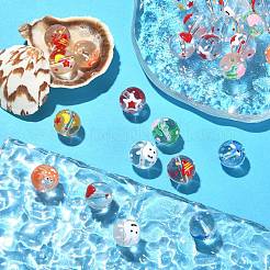 32шт 8 стиля прозрачные бусины лэмпворк ручной работы&nbsp;LAMP-CJ0001-79