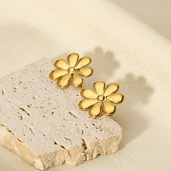 Модные серьги-гвоздики в форме цветка из нержавеющей стали 304&nbsp;EQ5637