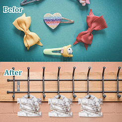 Прямоугольные скрепки для волос&nbsp;CDIS-WH0027-04A-01