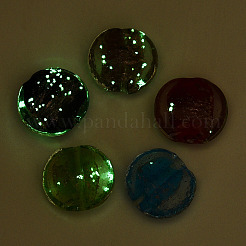 Светящиеся бусины лэмпворк из золота и песка ручной работы FOIL-T006-02