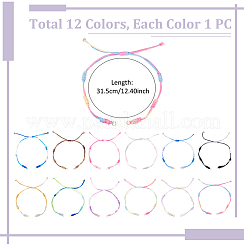 Изготовление браслетов из 12 сегмента окрашенной нейлоновой нити&nbsp;BJEW-UN00011
