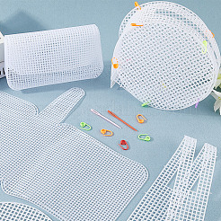 6 сумка 2 стиля наборы для самостоятельного вязания крючком пластиковых сумок&nbsp;DIY-CP0012-63