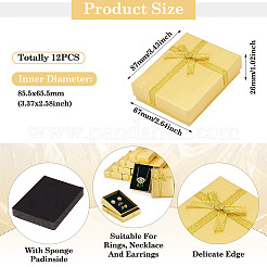 Прямоугольные бумажные коробки для хранения ювелирных наборов с бантом CON-TAC0014-04F