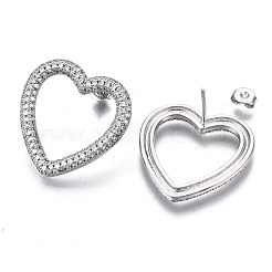 Серьги-гвоздики из циркония EJEW-T046-012P-NF