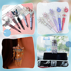 8 шт. 8-х цветные колпачки для ручек со стразами&nbsp;AJEW-PH0061-74