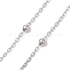 Цветочная цепочка ручной работы из акрила с имитацией жемчуга и бисером AJEW-JB01208-02