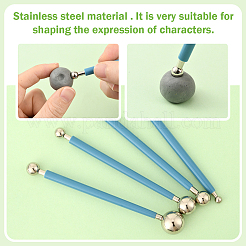 14 шт. 3 стиля пластиковых и деревянных двойных головок для лепки из глины набор инструментов&nbsp;TOOL-SP0003-22