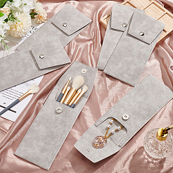 Сумка для кистей для макияжа из искусственной кожи AJEW-WH0258-669A