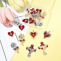 16шт 8 стиля подвески из сплава с эмалью&nbsp;FIND-FS0003-88