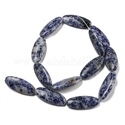 Натуральное синее пятно нитки из бисера яшмы G-B078-E07-01
