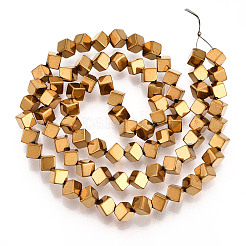 Гальванические нити из синтетических немагнитных гематитовых бусин&nbsp;G-T139-62B