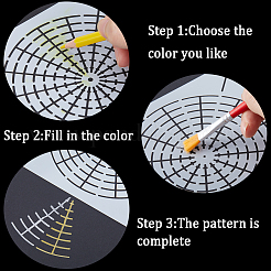 3 набор из 3 пластиковых шаблонов для тай-дай DIY-GF0008-55
