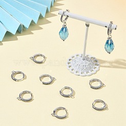 Латунные серьги-кольца из прозрачного кубического циркония&nbsp;XGR0154P-96P