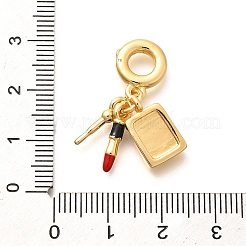 Латунная эмалевая помада и тени для век европейские подвески&nbsp;KK-U048-05G-03