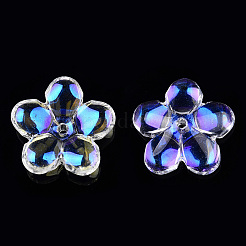 Гальванизируйте прозрачные стеклянные бусины&nbsp;GLAA-T030-01-D01