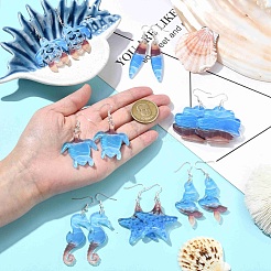 7 пара акриловых висячих серег 1 стилей&nbsp;EJEW-CJ0001-06